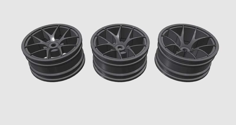 Rc 1/10 26Mm Ford Gt Stil Tekerlekler Plastik Aparat - Görsel 2