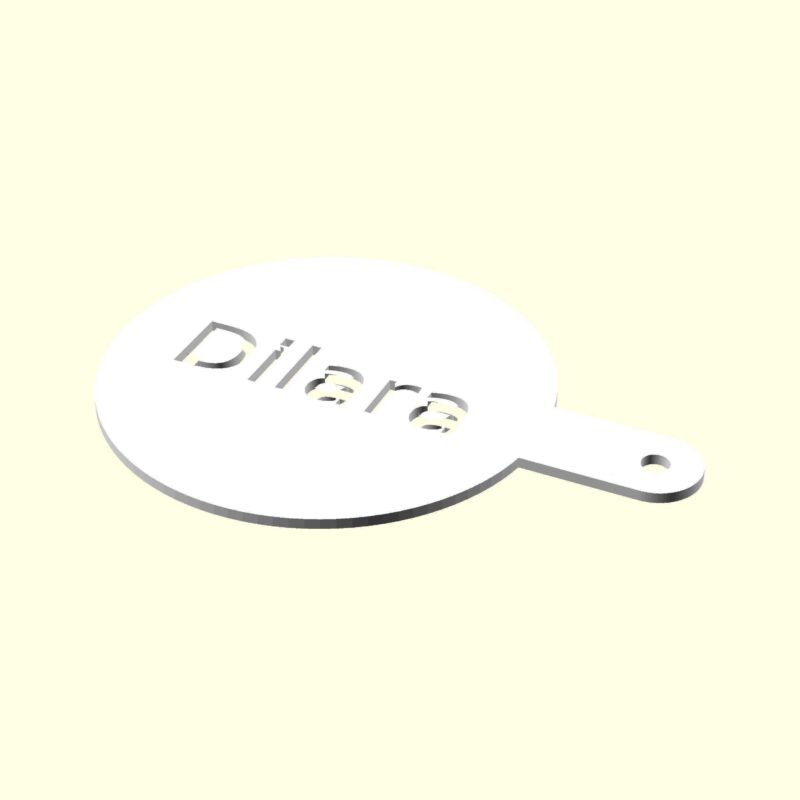 Dilara Kişiye İsime İsme Özel Kahve Stencil Stensıl Şablon Cafeler İçin Sevgiliye Eşe Hediyelik Hediyesi Dekoratif Organik Plastik
