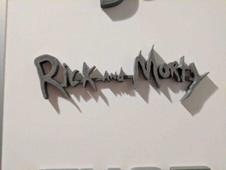Rick and Morty Logosu Dekoratif Aksesuar Süs Eşyası Yazısı
