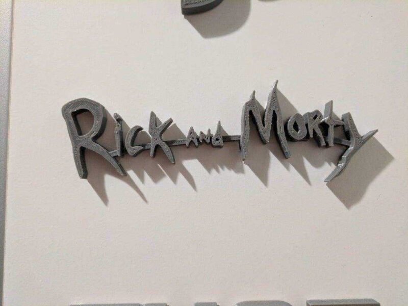 Rick and Morty Logosu Dekoratif Aksesuar Süs Eşyası Yazısı