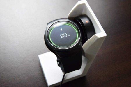 Samsung Gear S2 - Ayaklık aparatı Şarj Standı Kablo Girişli