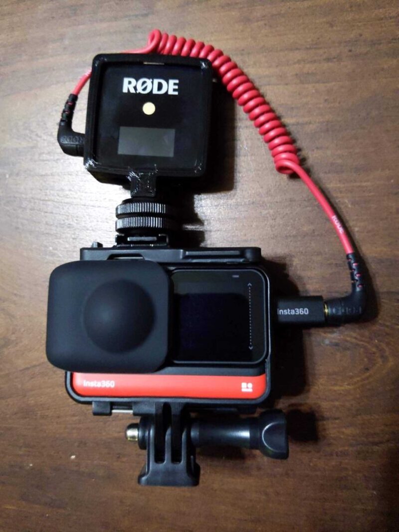 Insta360 One R - Rode Wireless Go - Görünmez Montaj Kafesi Plastik Aparat