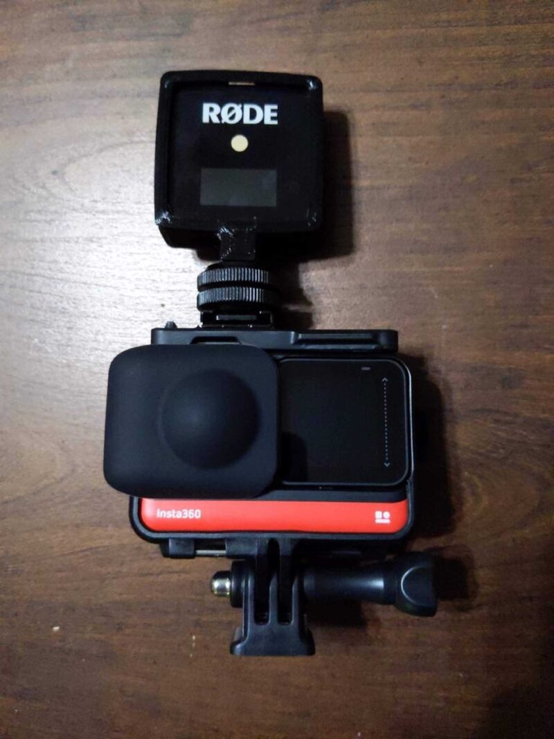 Insta360 One R - Rode Wireless Go - Görünmez Montaj Kafesi Plastik Aparat - Görsel 3