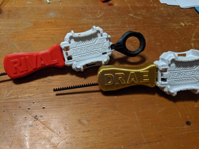 beyblade launcher grip  Organik Plastikten Aksesuar Aparat - Görsel 4