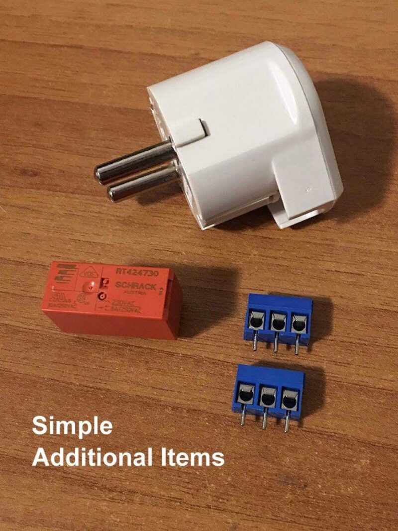 Ab Schuko / Fr 230V Şebeke Fiş Röle 2X Nc / Hayır Plastik Aparat - Görsel 3