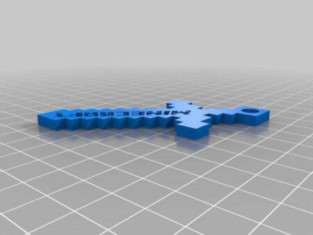 Minecraft Sword With Minecraft Logo Gömülü Plastik Aparat