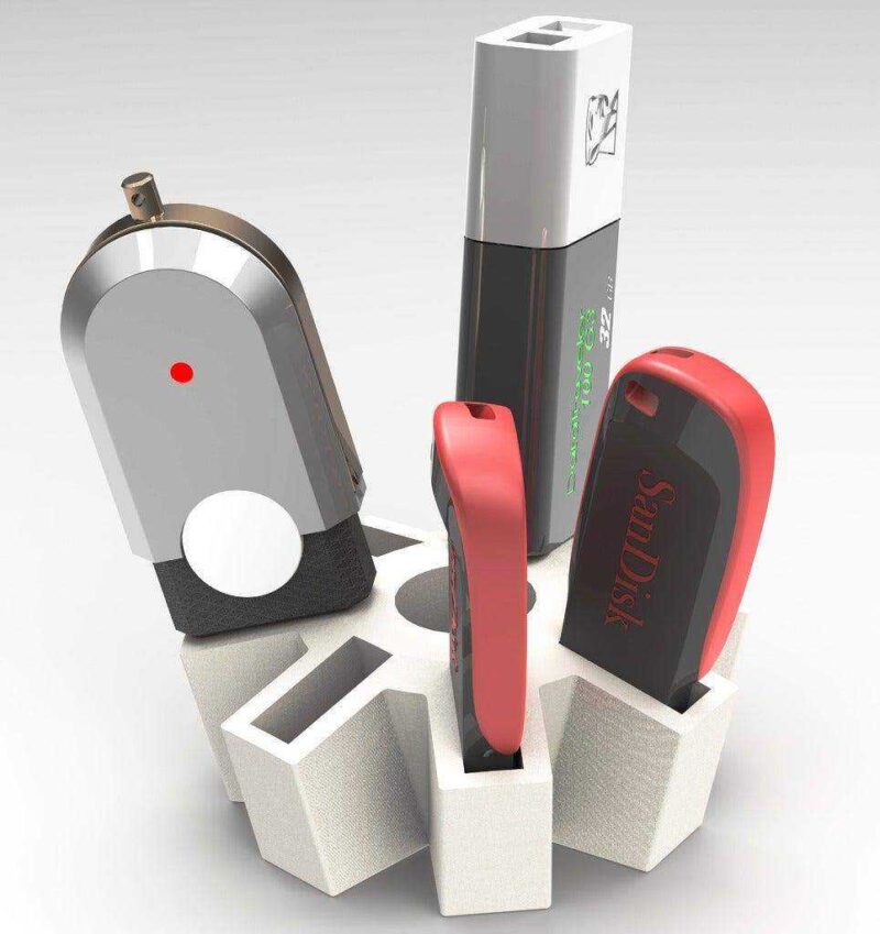 Delikli USB Tutucu Askısı Standı Aparatı Organizer Aparatı Stand - Görsel 3