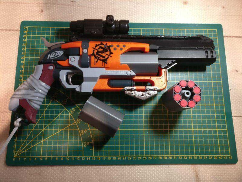 Break Eylem Rotoru: Nerf Hammershot 8-Shot Modu İçin Spiralize Silindir Plastik Aparat
