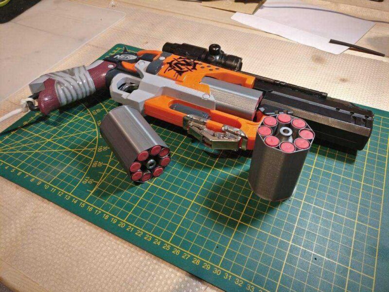 Break Eylem Rotoru: Nerf Hammershot 8-Shot Modu İçin Spiralize Silindir Plastik Aparat - Görsel 2