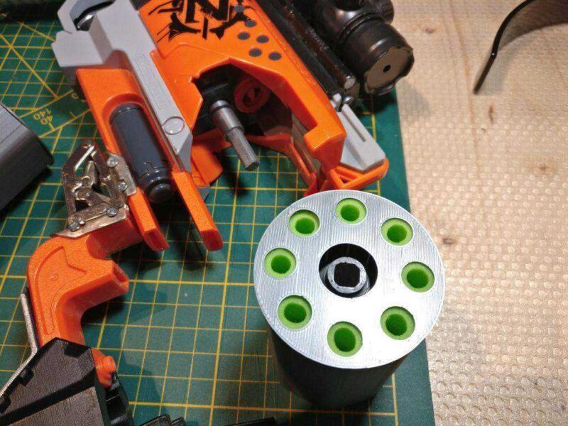 Break Eylem Rotoru: Nerf Hammershot 8-Shot Modu İçin Spiralize Silindir Plastik Aparat - Görsel 3