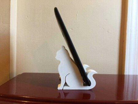 Kedi Telefon Standı Masaüstü Tutucu Hayvan Figürlü Masa