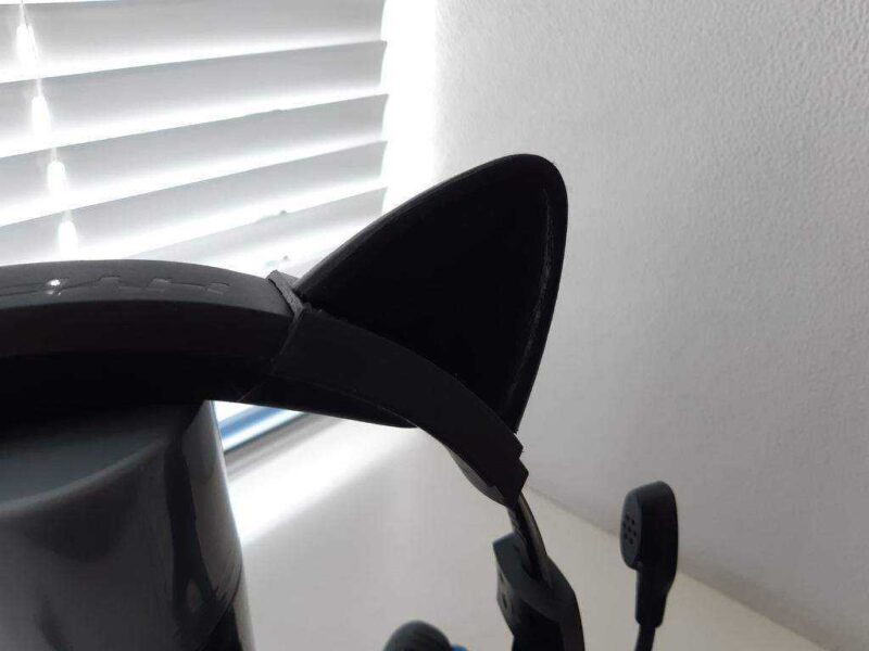 Hyperx Cloud Stinger İçin Çıkarılabilir Kulaklık Kedi Kulakları Plastik Aparat - Görsel 3