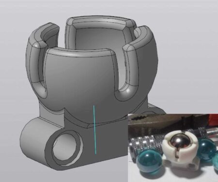 16 Mm Mermer Topu İle Lego Ev3 Caster Topu Plastik Aparat