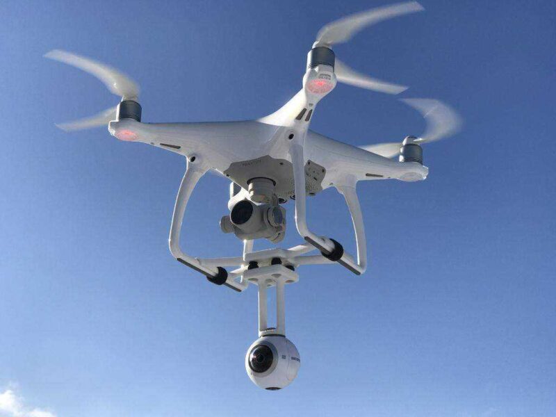 Dji Phantom 4 & Phantom 4 Pro İçin 360 Kamera Tutucu Plastik Aparat - Görsel 2