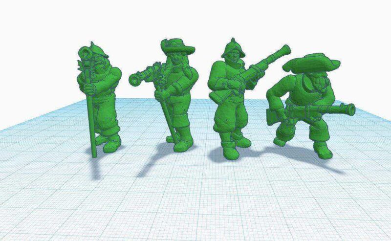 Heroscape: Musketeer Squad Plastik Aparat
