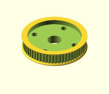 Openscad Daki Dişli Kayışlar İçin Parametrik Kasnak Plastik Aparat