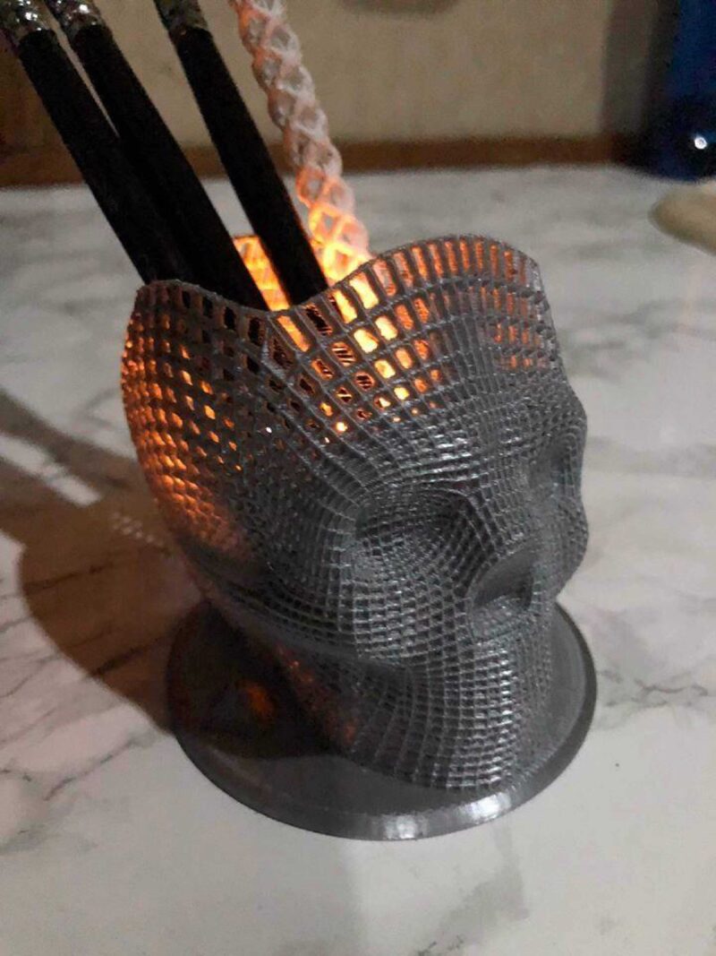 Kristal Çekirdek Tel Kafes Kafatası Çay Işık / Konteyner (Sabit Ve Düz Baz) Kolay Baskı Plastik Aparat
