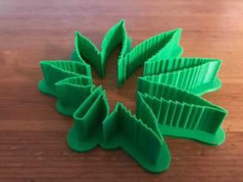 Esrar Yaprak Çerez Kurabiye Kesici Kalıp Plastik Aparat - Görsel 3