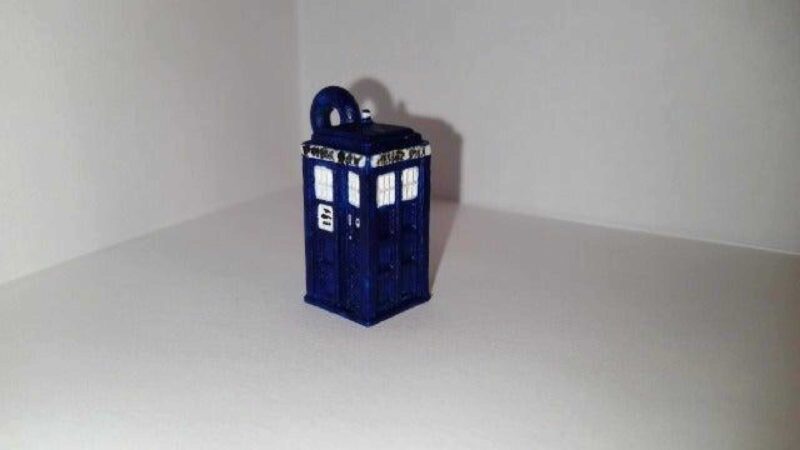 Anahtarlık Mini Tardis Süs Eşyası Tutucu Dekor Biblo Sabitleyici - Görsel 2