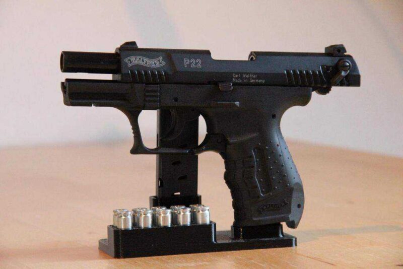 Walther P22 9mm  P.A.K. için tabanca standı 10 mermi lik - Görsel 4