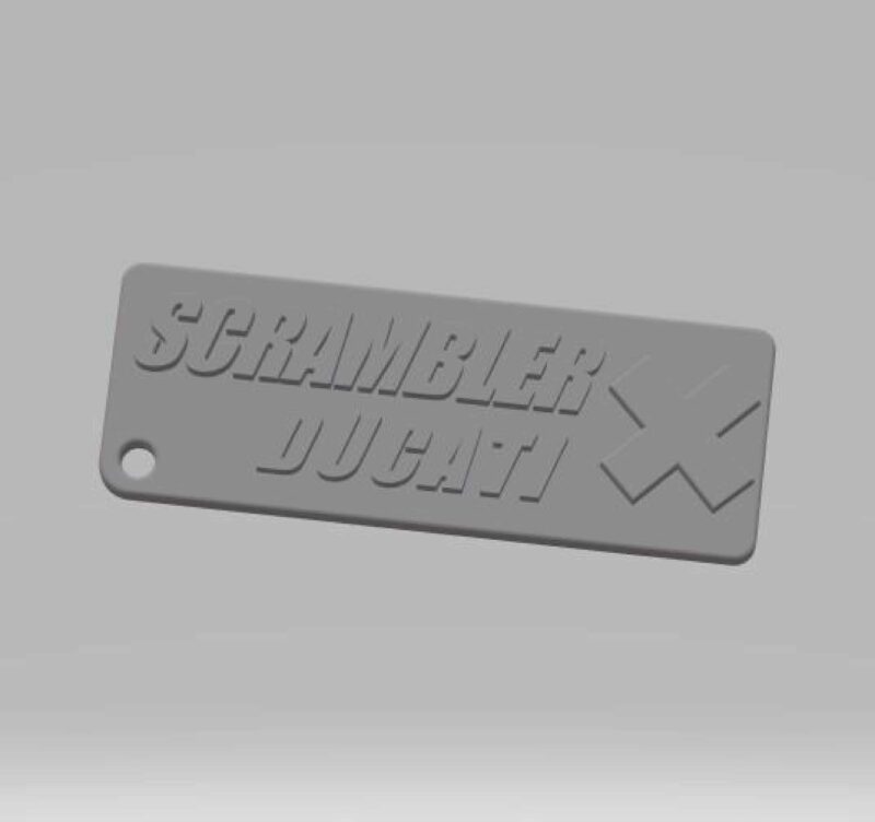 Ducati Scrambler Anahtarlık Plastik Aparat - Görsel 3
