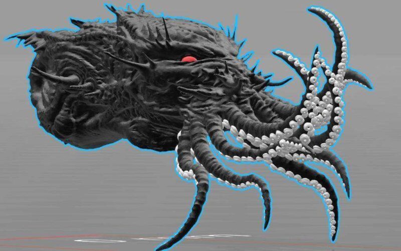 Cthulhu Kafası Plastik Aparat - Görsel 3