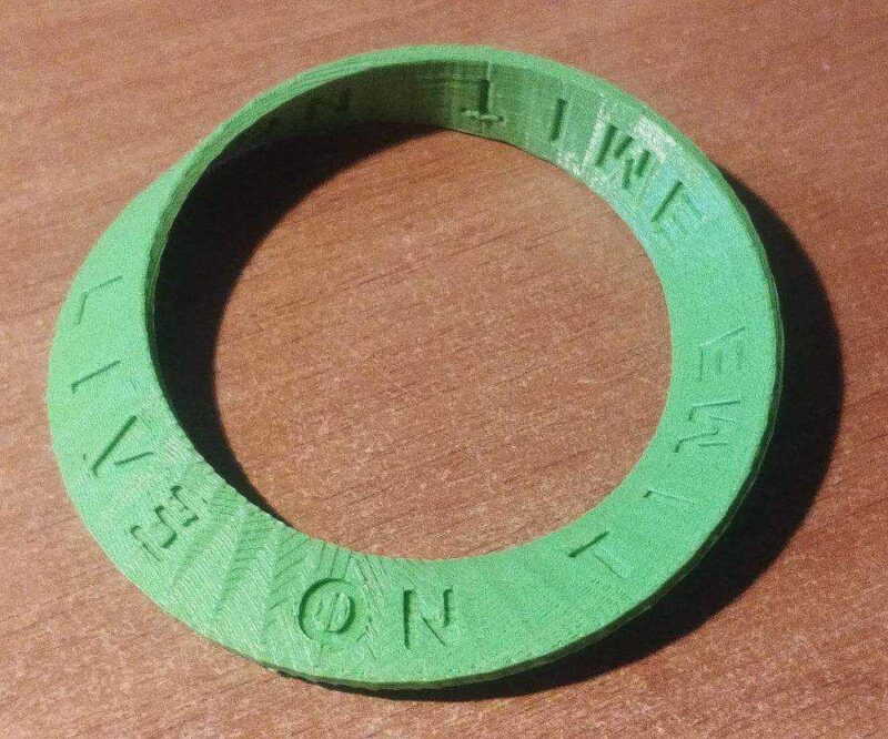 Oyulmuş Mobius Şerit (Parametrik) Plastik Aparat