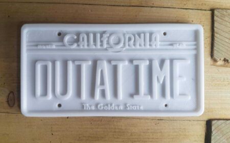 Geleceğe Dönüş 'OUTATIME' Plaka Dekoratif Süs Eşyası Dekor