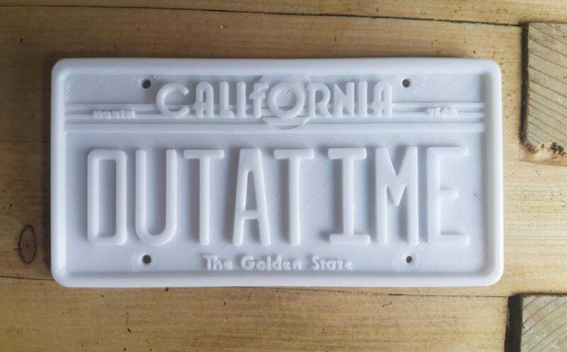 Geleceğe Dönüş 'OUTATIME' Plaka Dekoratif Süs Eşyası Dekor