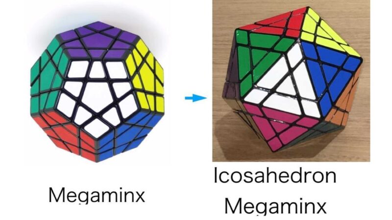 Megaminx Değiştirilen Icosahedron Megaminx Plastik Aparat
