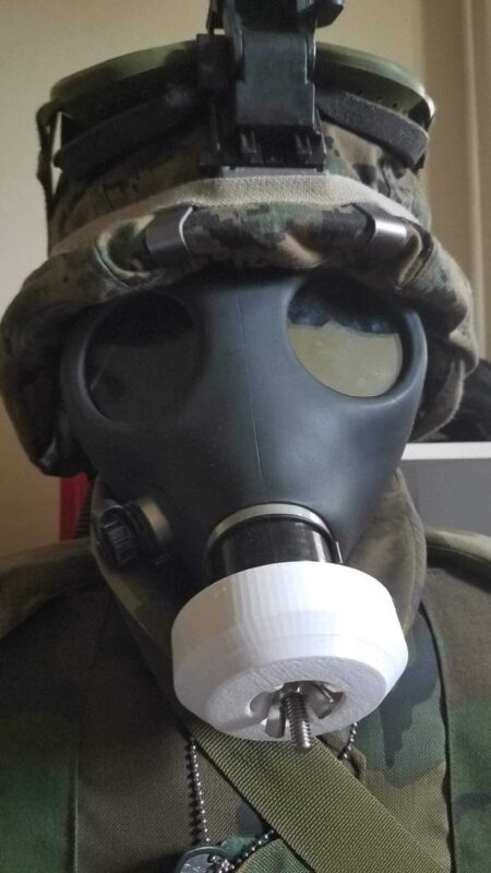 40Mm Nato Yeniden Kullanılabilir Gaz Maske Filtresi Beyaz Aparat