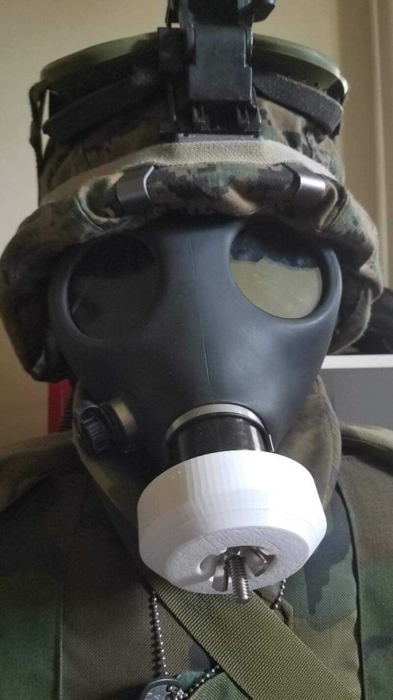 40Mm Nato Yeniden Kullanılabilir Gaz Maske Filtresi Beyaz Aparat