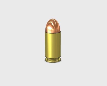 45 Acp Fmj Mermi İle Catridge Plastik Aparat