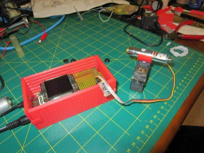 Lazer Pointer Tutucu Servo Motora Gitmek İçin Plastik Aparat - Görsel 2