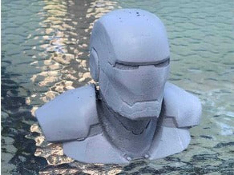 Demir Adam Büstü Iron Man Ironman Heykeli Dekoratif Hediyelik