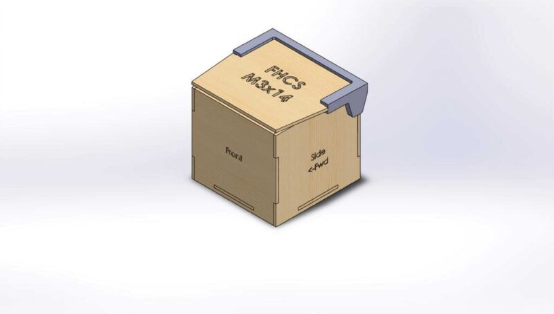 50Mm Küçük Kutu Ahşap Ve Plastik Plastik Aparat - Görsel 3