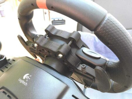 Dfgt Sürüş Kuvveti Gt İçin Paddle Shifter Bahar Plakası (Model: Logitech Sürüş Gücü Gt Direksiyon Sırası İçin Shifting Kürekleri Mape Tarafından) Plastik Aparat