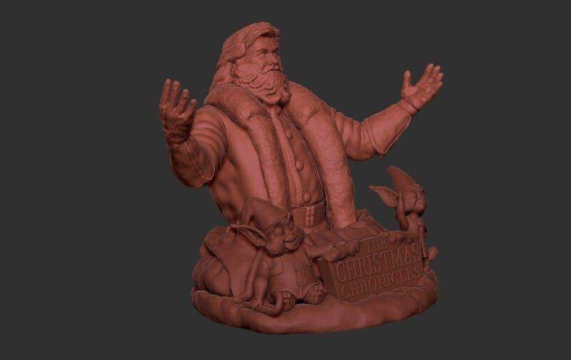 Santa Claus Büstü (Kurt Russell) Plastik Aparat - Görsel 3