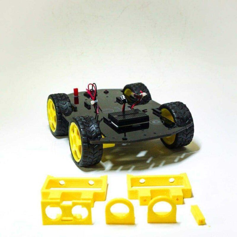 4Wd Robotik Araba Şasi Plastik Aparat - Görsel 2