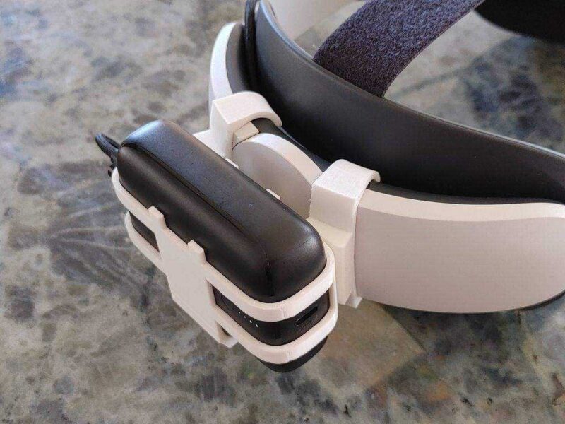 Karşı Ağırlık Pil Klip V2 - Oculus Quest 2 Elite Askısı İçin (Ek Tutucu Plastik Aparat