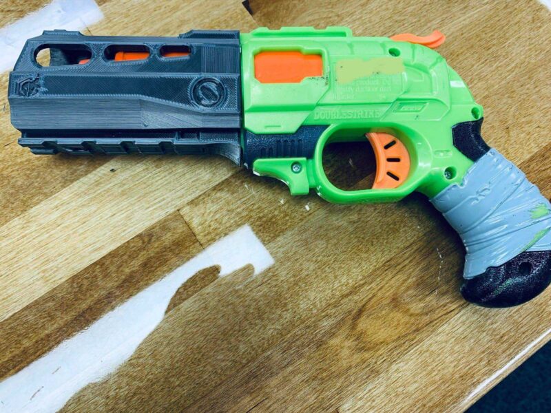 Nerf DoubleStrike 'Rhino' namlu örtüsü  Organik Plastikten - Görsel 3