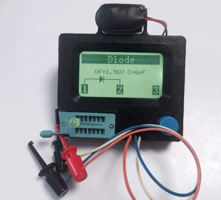 Lcr-T4 (12864Lcd Esr Scr Ölçer Transistör Test Cihazı) Plastik Aparat