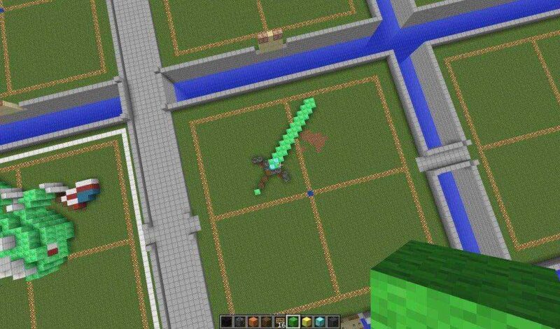 Minecraft Zümrüt Kılıcı. Plastik Aparat