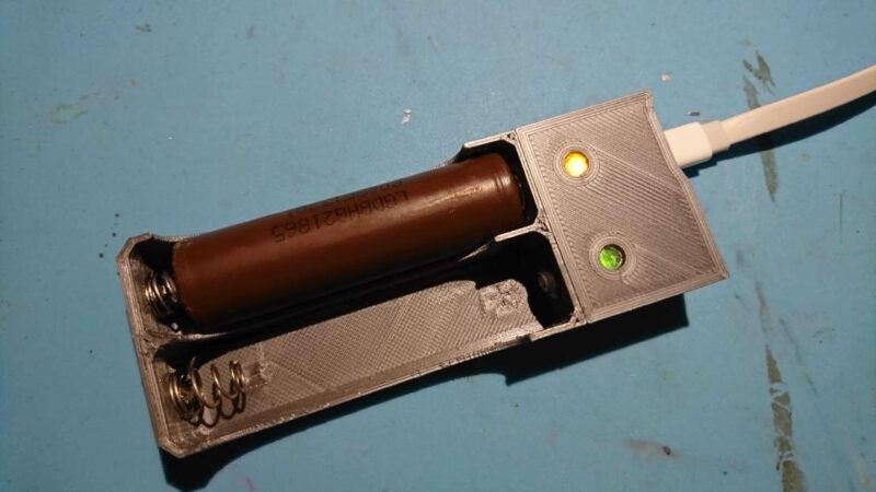 Usb Çift 18650 Li-Ion Pil Şarj Cihazı (Tp4056) Plastik Aparat