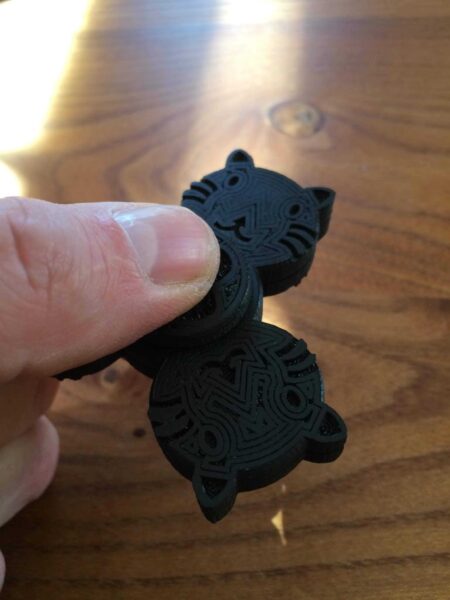 Fidget Spinner Kedi Tasarımı Plastik Aparat