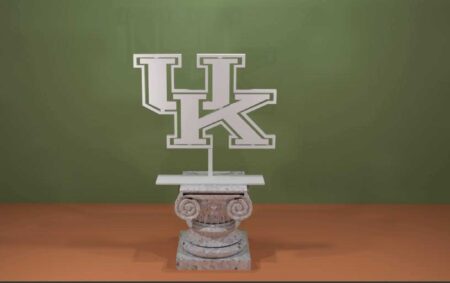 Kentucky Üniversitesi Logosu Organik Plastikten Dekoratif Biblo