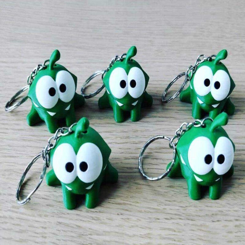 Om Nom Keychain (Çoklu Malzeme) Plastik Aparat - Görsel 2