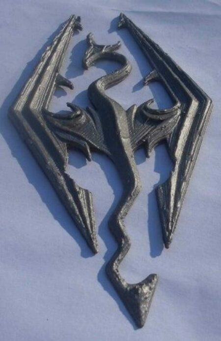 Skyrim Logosu Biblo Dekoratif Hediyelik Süs Eşyası Maket