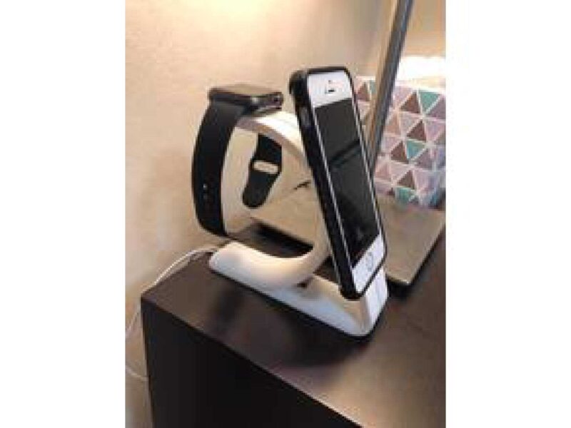 iPhone + Apple Watch Şarj Standı Dekoratif Organizer Aparat - Görsel 2