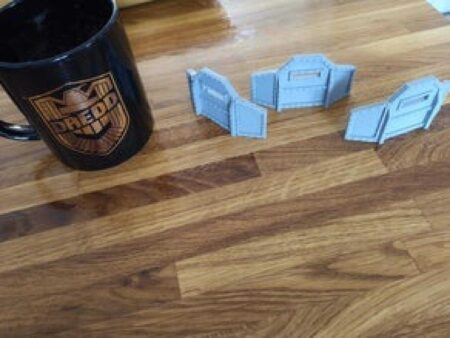 Tek Warhammer 40K Savunma Duvarı  Organik Plastikten Aksesuar